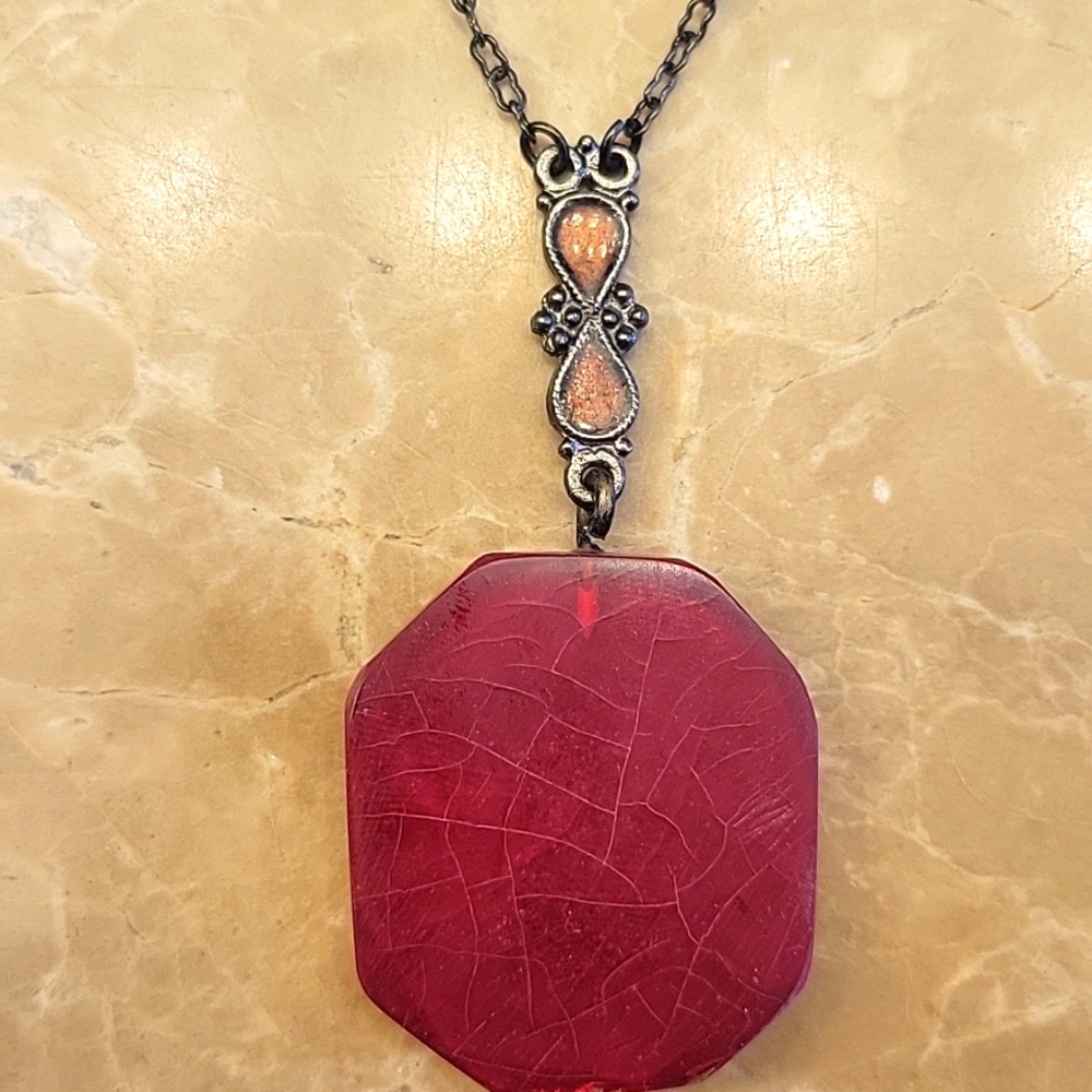 BOHEMIAN Pendant Necklace w/ Whimsical Beads,  9" - Picture 5 of 15